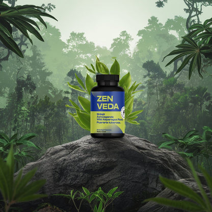 Zen Veda™ Men’s Vitality Boost: Shilajit, Ashwagandha & Pueraria Tuberosa for Strength & Endurance