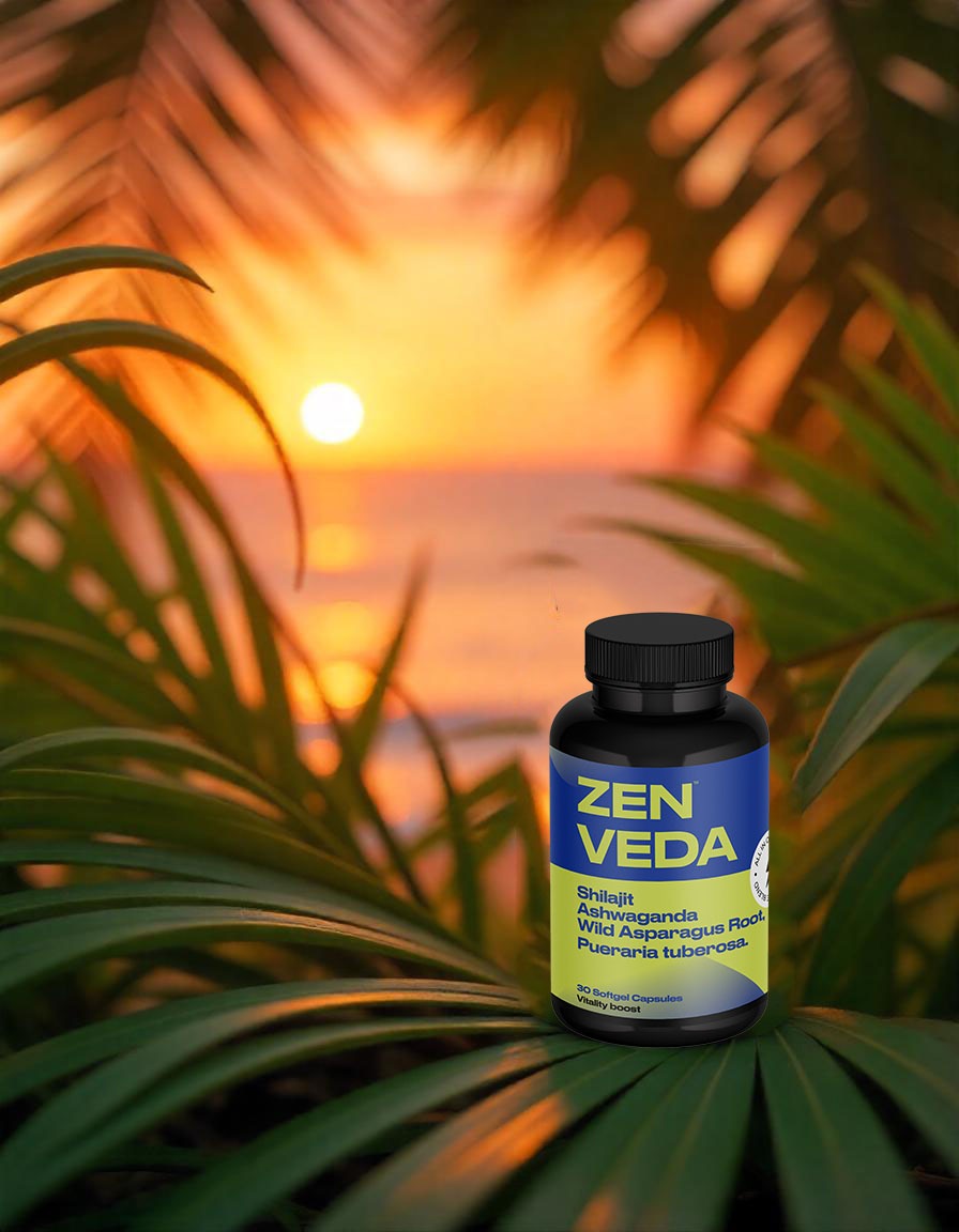 Zen Veda™ Men’s Vitality Boost: Shilajit, Ashwagandha & Pueraria Tuberosa for Strength & Endurance Softgel Capsule